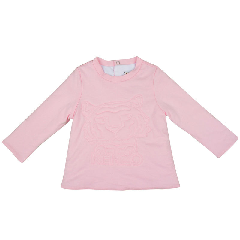 Baby Girls Pink Tiger Head Printed Padded Top&Trouser - CÉMAROSE | Children's Fashion Store - 2
