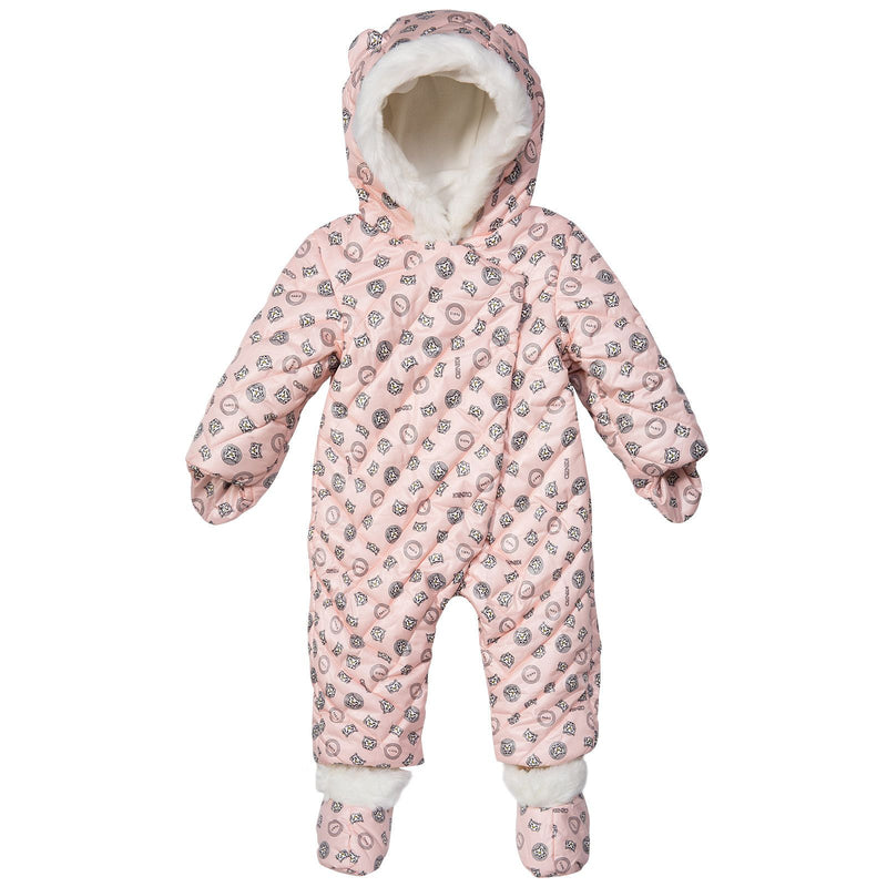 Baby Girls Red Tiger Printed Snowsuit&Bootees With Synthetic fur trims - CÉMAROSE | Children's Fashion Store - 1