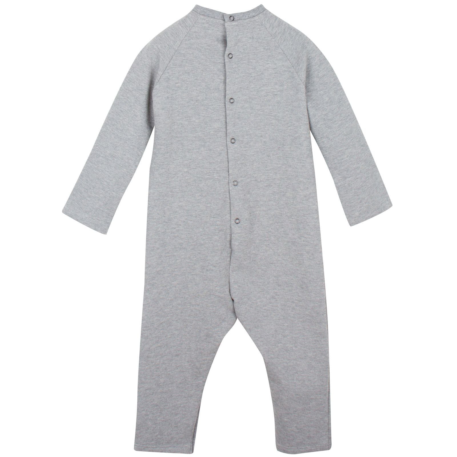 Baby Grey Tiger Embroidered Cotton Jersey  Babygrow - CÉMAROSE | Children's Fashion Store - 2