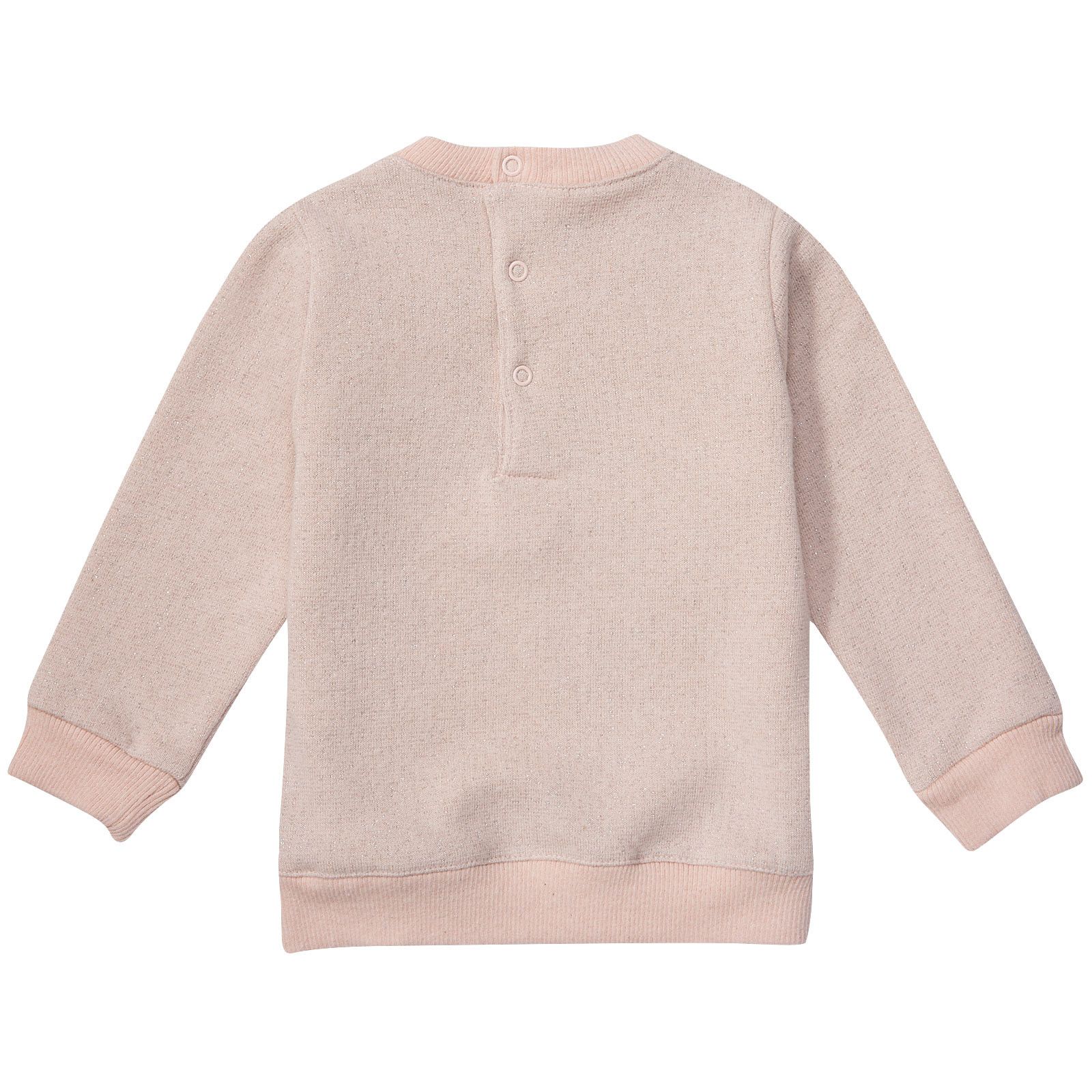 Baby Girls Pink Shimmer Tiger Embroidered Sweatshirt - CÉMAROSE | Children's Fashion Store - 2