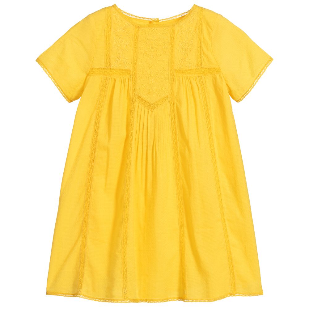 女童黄色连衣裙