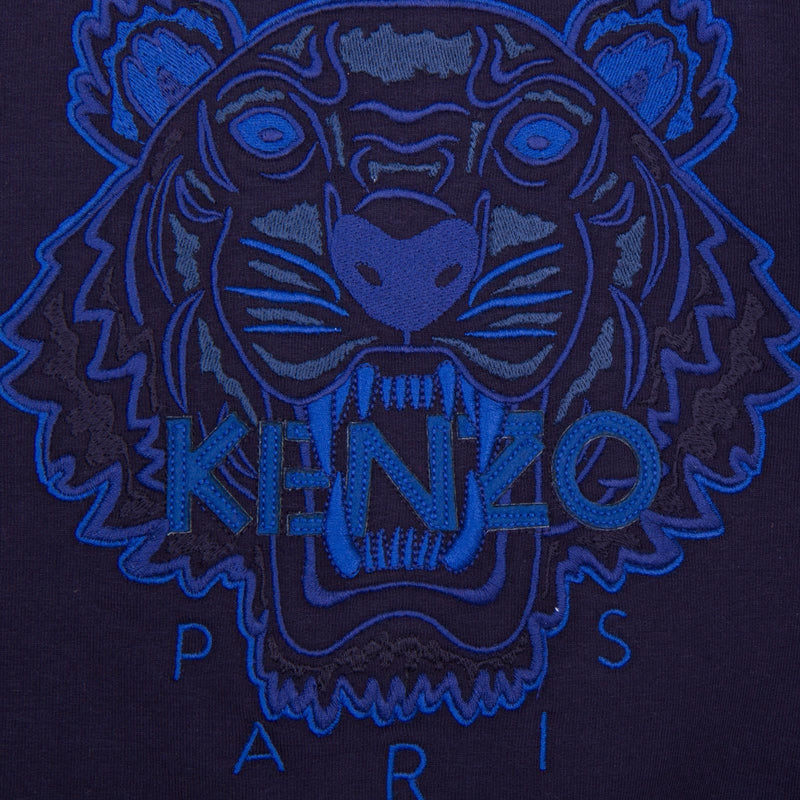 Baby Navy Blue Tiger Embroidered Sweatshirt - CÉMAROSE | Children's Fashion Store - 3