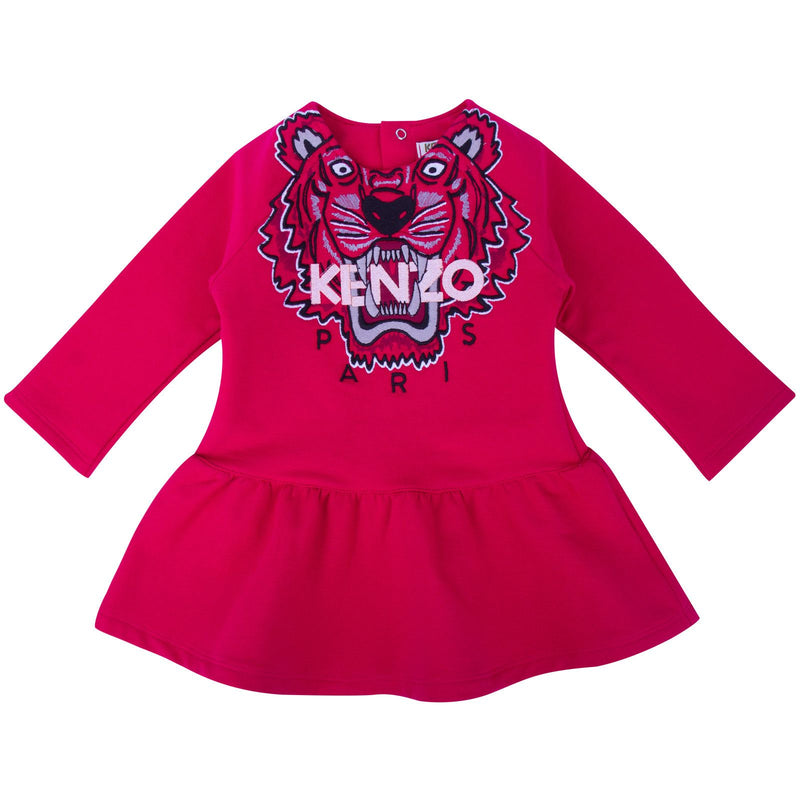 Baby Girls Red Tiger Embroidered Dress - CÉMAROSE | Children's Fashion Store - 1