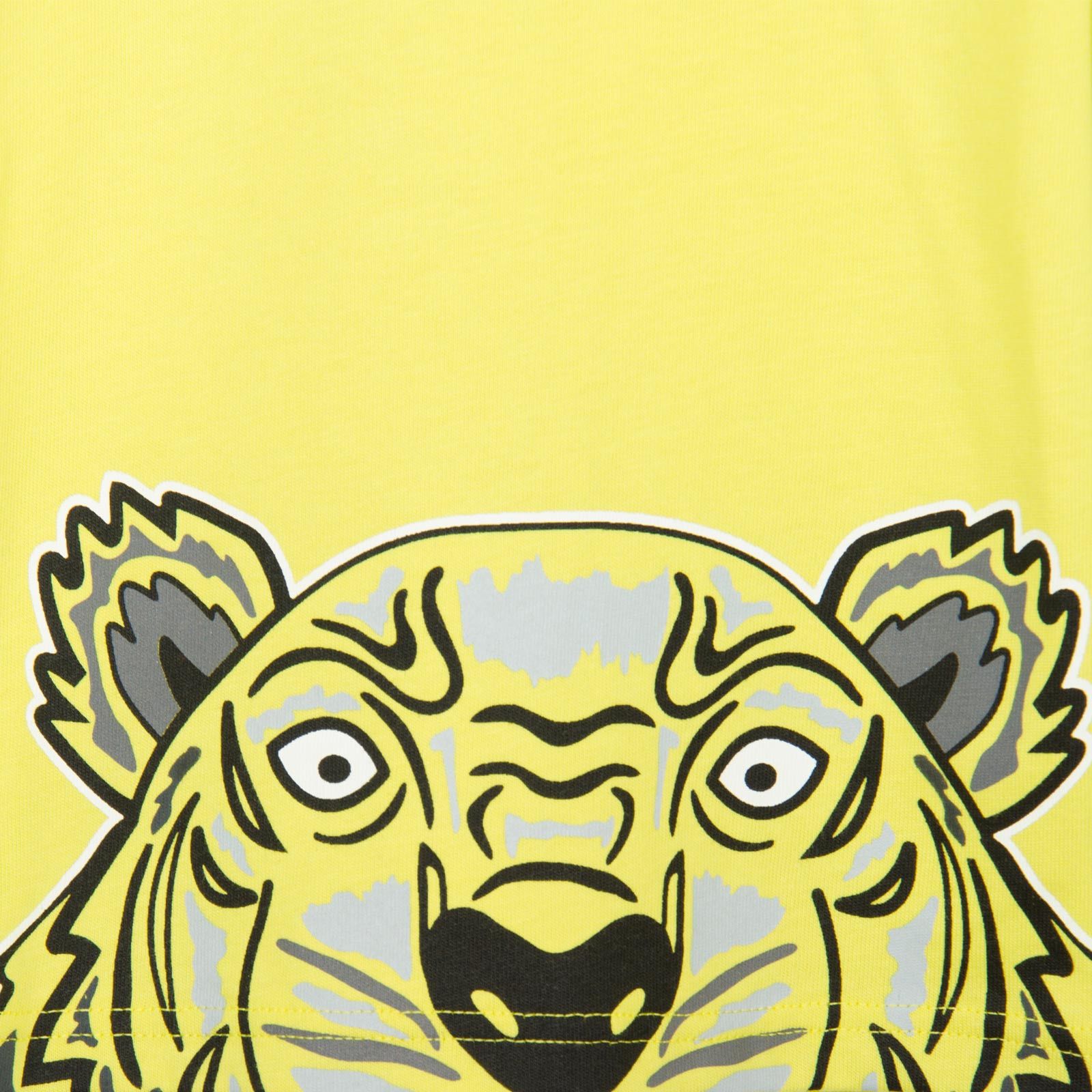 Baby Lime Green Cotton Jersey T-Shirt With Peeking Tiger - CÉMAROSE | Children's Fashion Store - 4