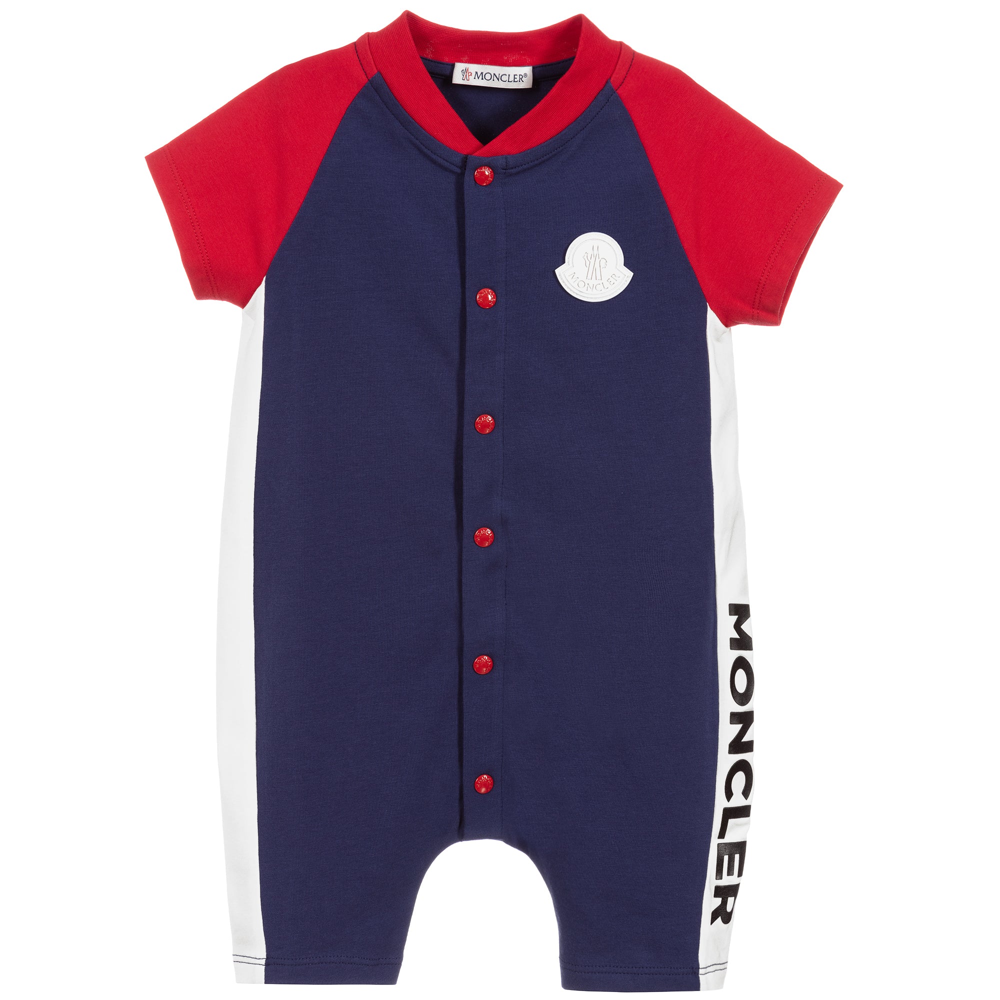 Baby Boys Blue Cotton Babysuit