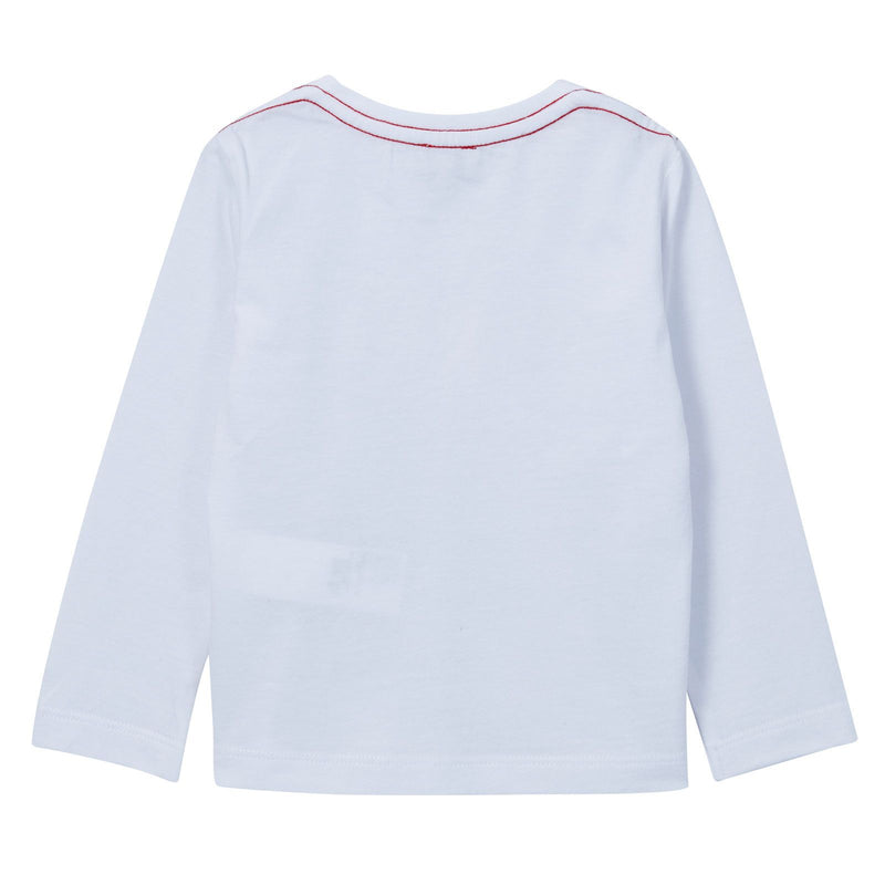 Boys White Cotton Jersey Zebra Printed T-Shirt - CÉMAROSE | Children's Fashion Store - 2
