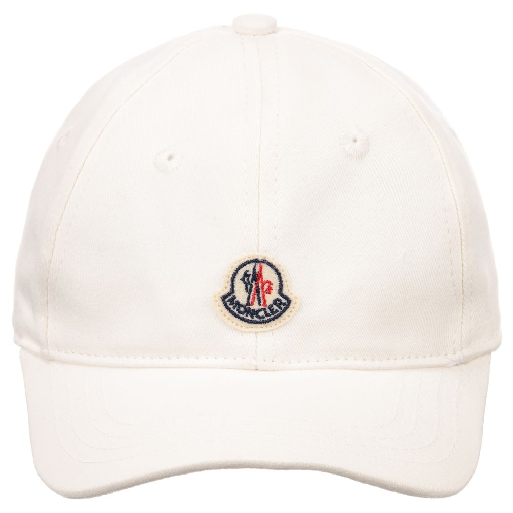 Boys & Girls White Logo Cotton Cap