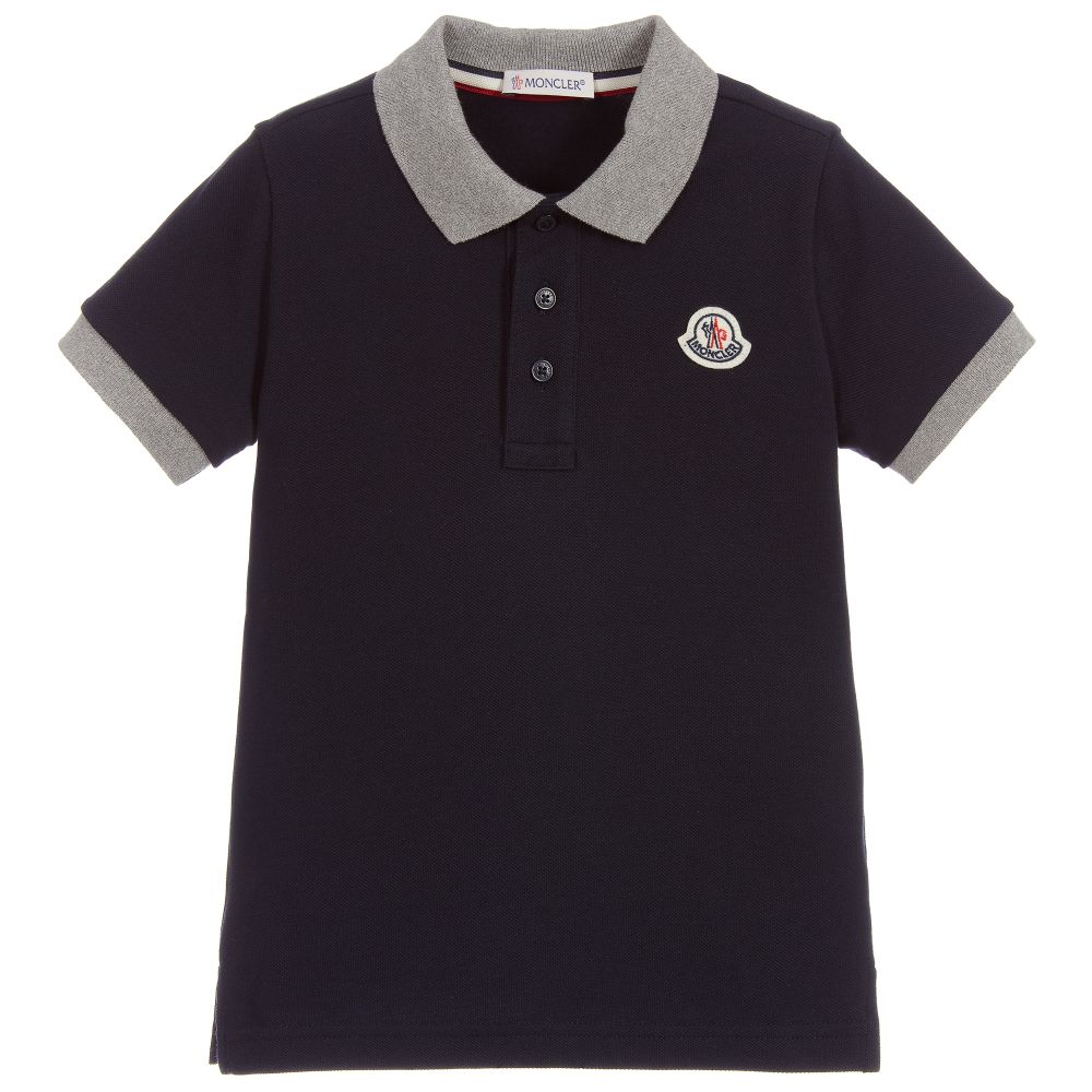 Boys Blue Cotton Polo Shirt