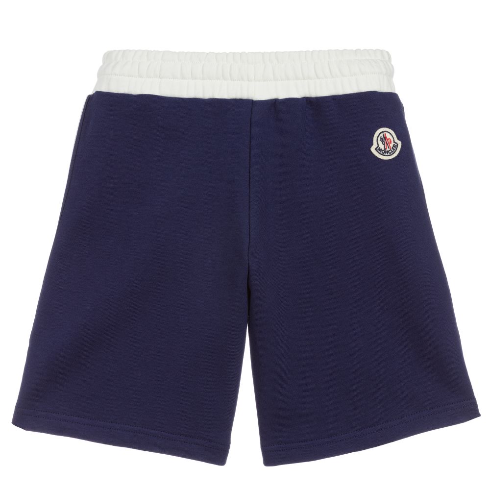 Boys Blue & White Cotton Shorts