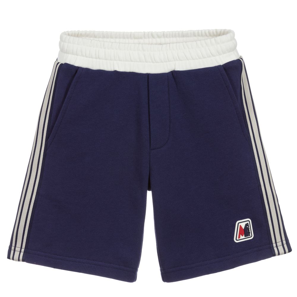 Boys Blue & White Cotton Shorts