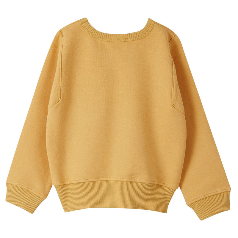 Boys Mustard Yellow Sweater With Stripe Patch Pockets - CÉMAROSE | Children's Fashion Store - 2