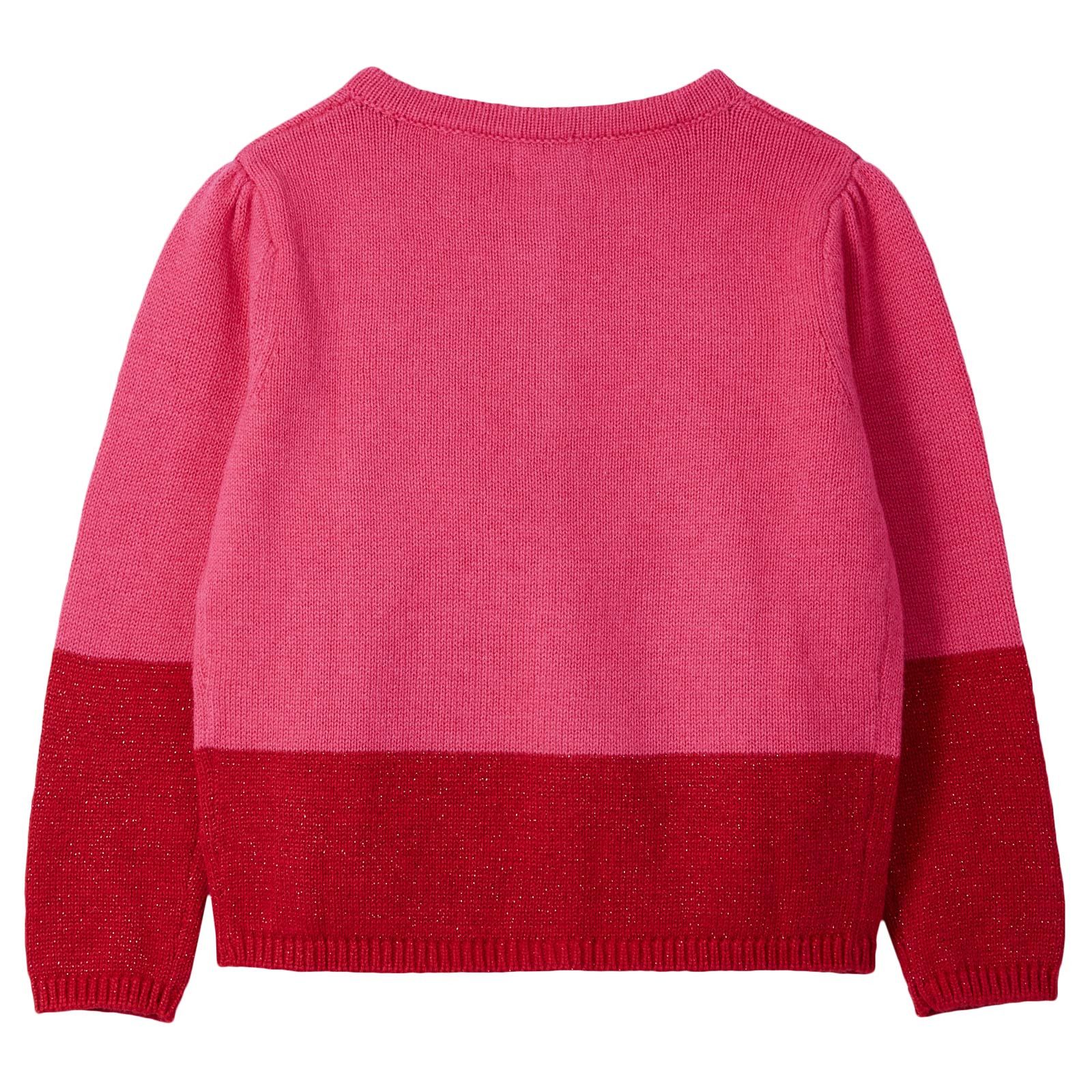 Girls Confetti Pink&Fuchsia Knitted Cardigan - CÉMAROSE | Children's Fashion Store - 2