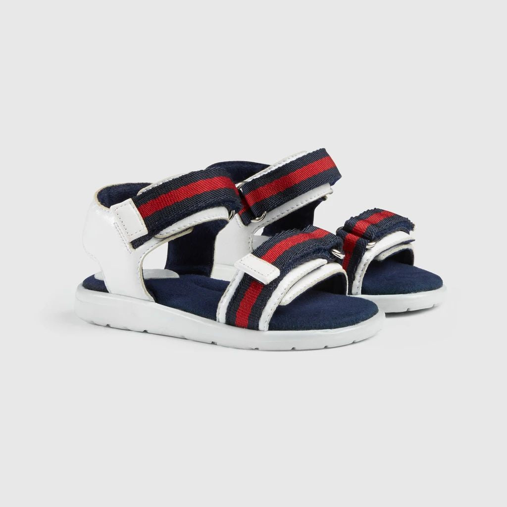 Baby Boys & Girls White Leather Sandals