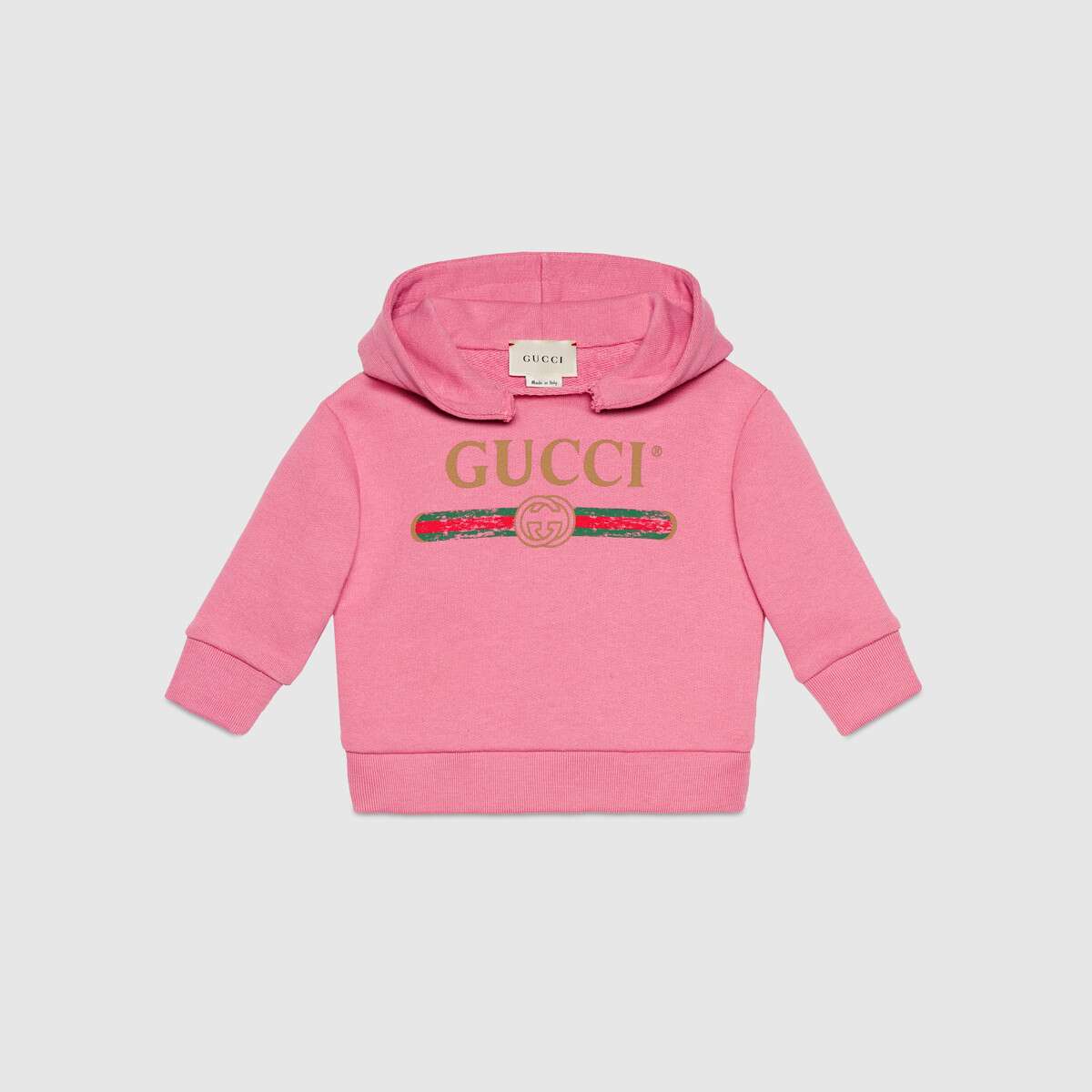 Baby Girls Pink Logo Cotton Sweatshirt