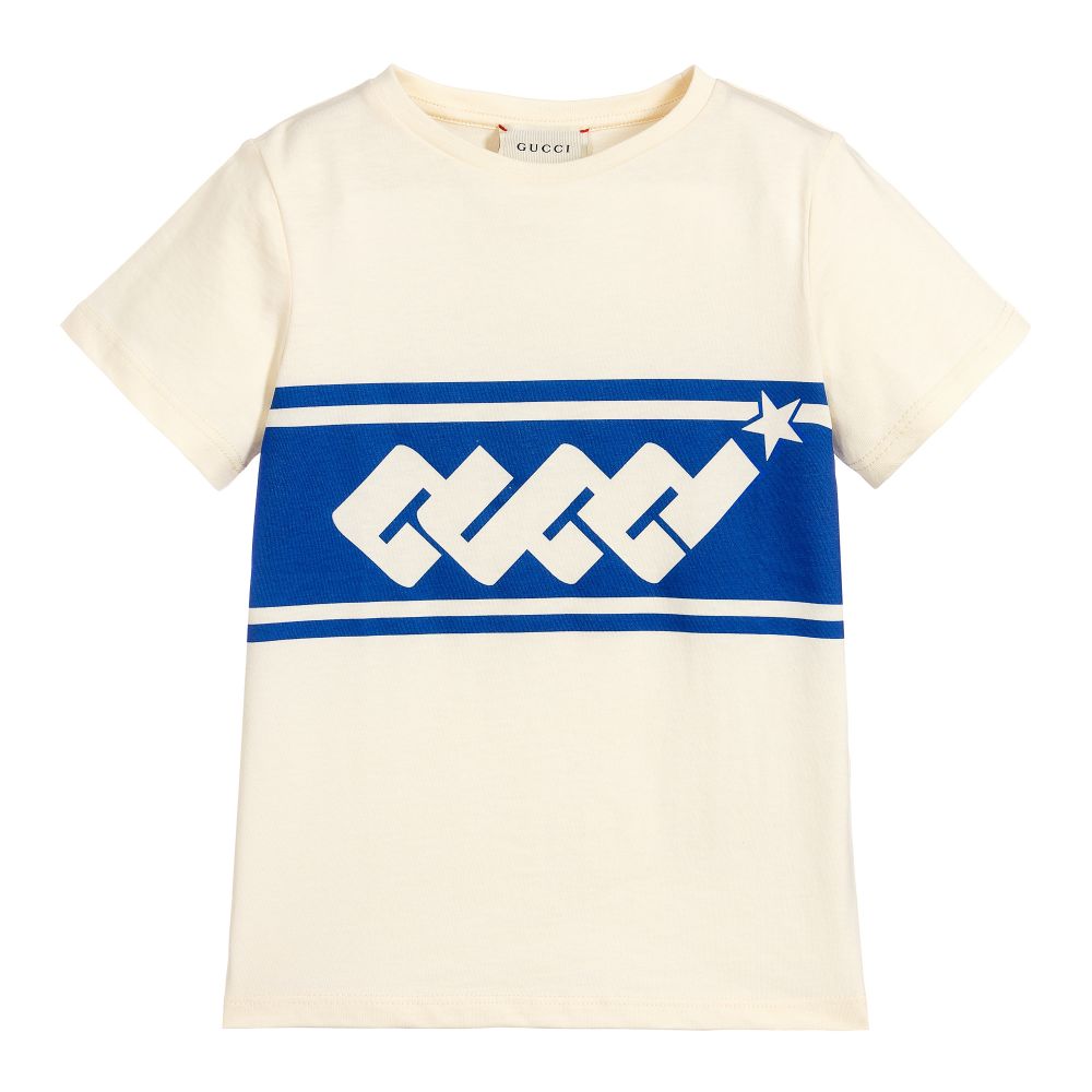 Boys White Cotton T-shirt