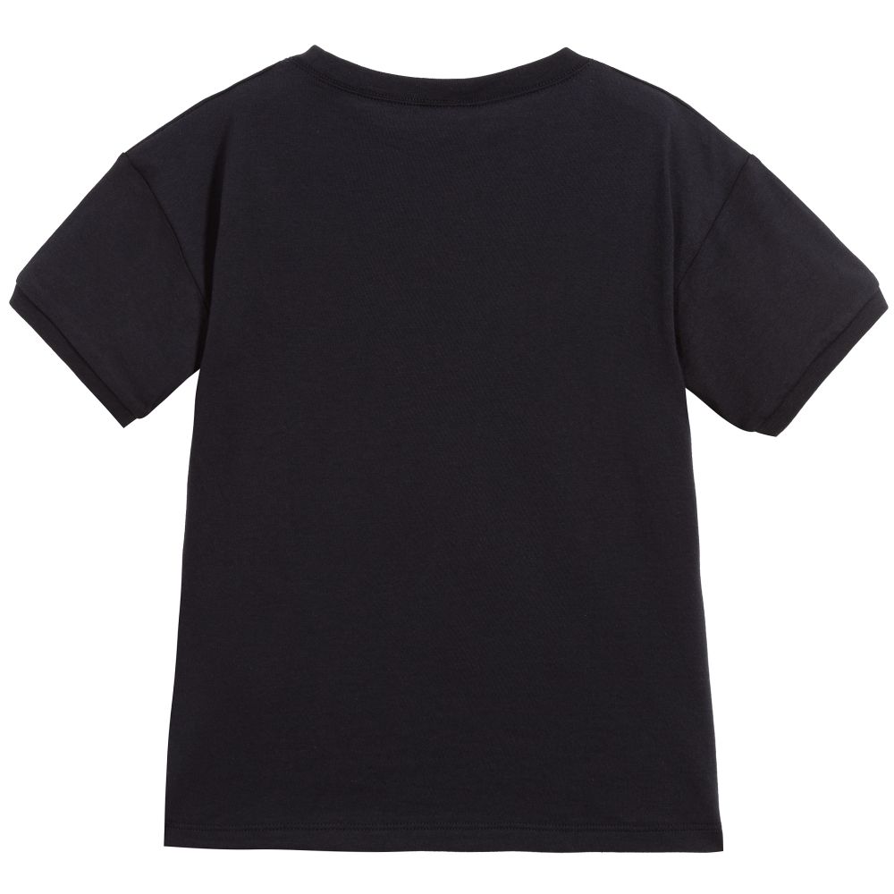 Boys Dark Grey Cotton T-shirt