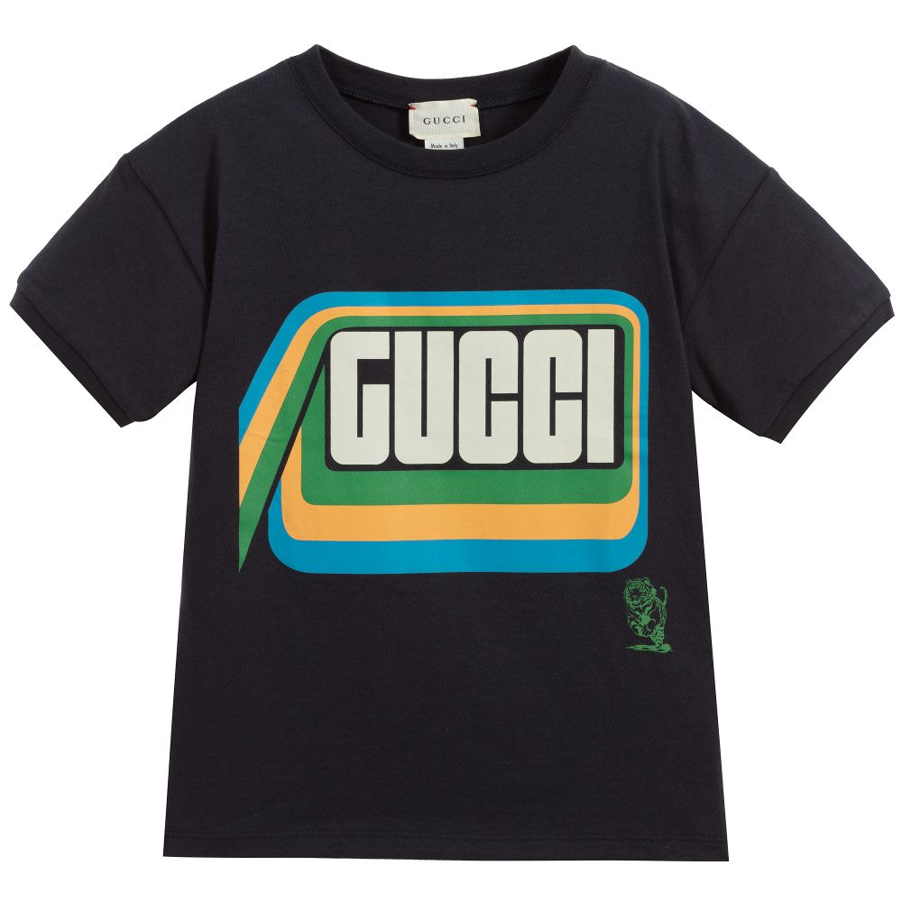 Boys Dark Grey Cotton T-shirt