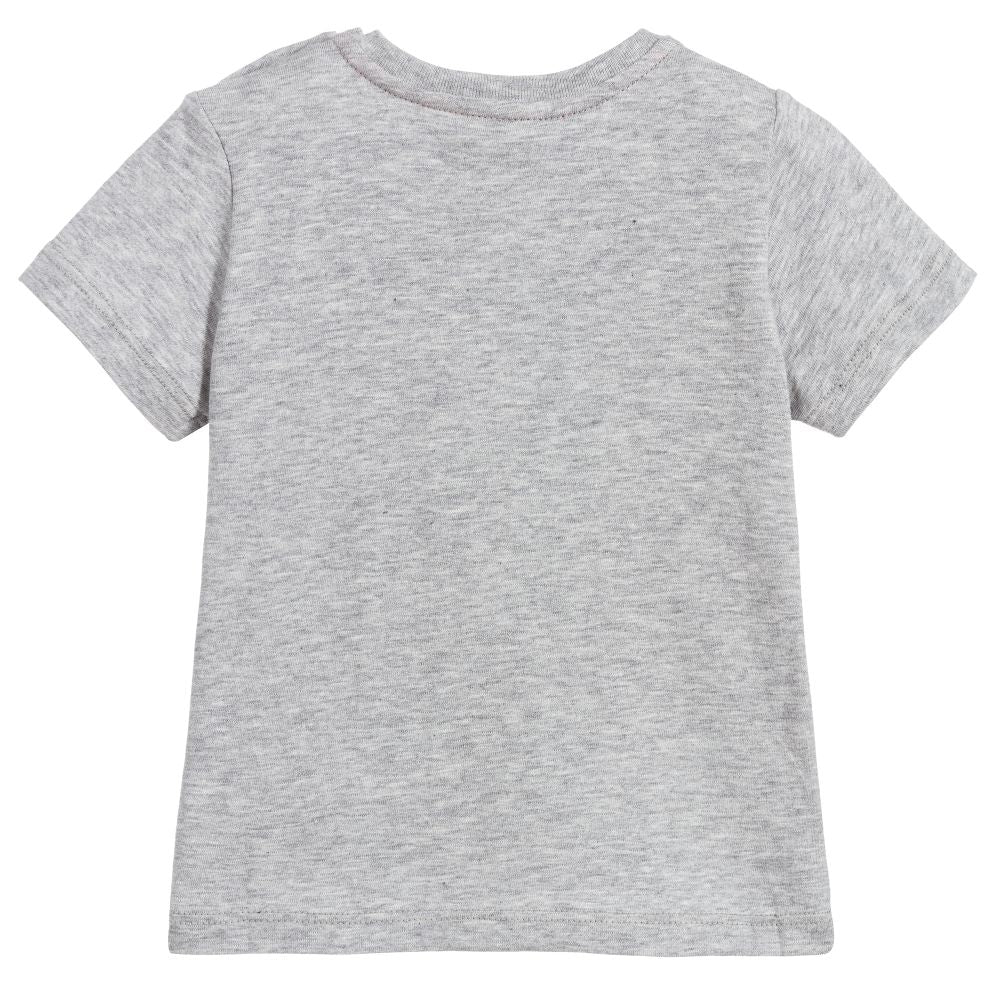 Baby Boys Grey Logo Cotton T-shirt