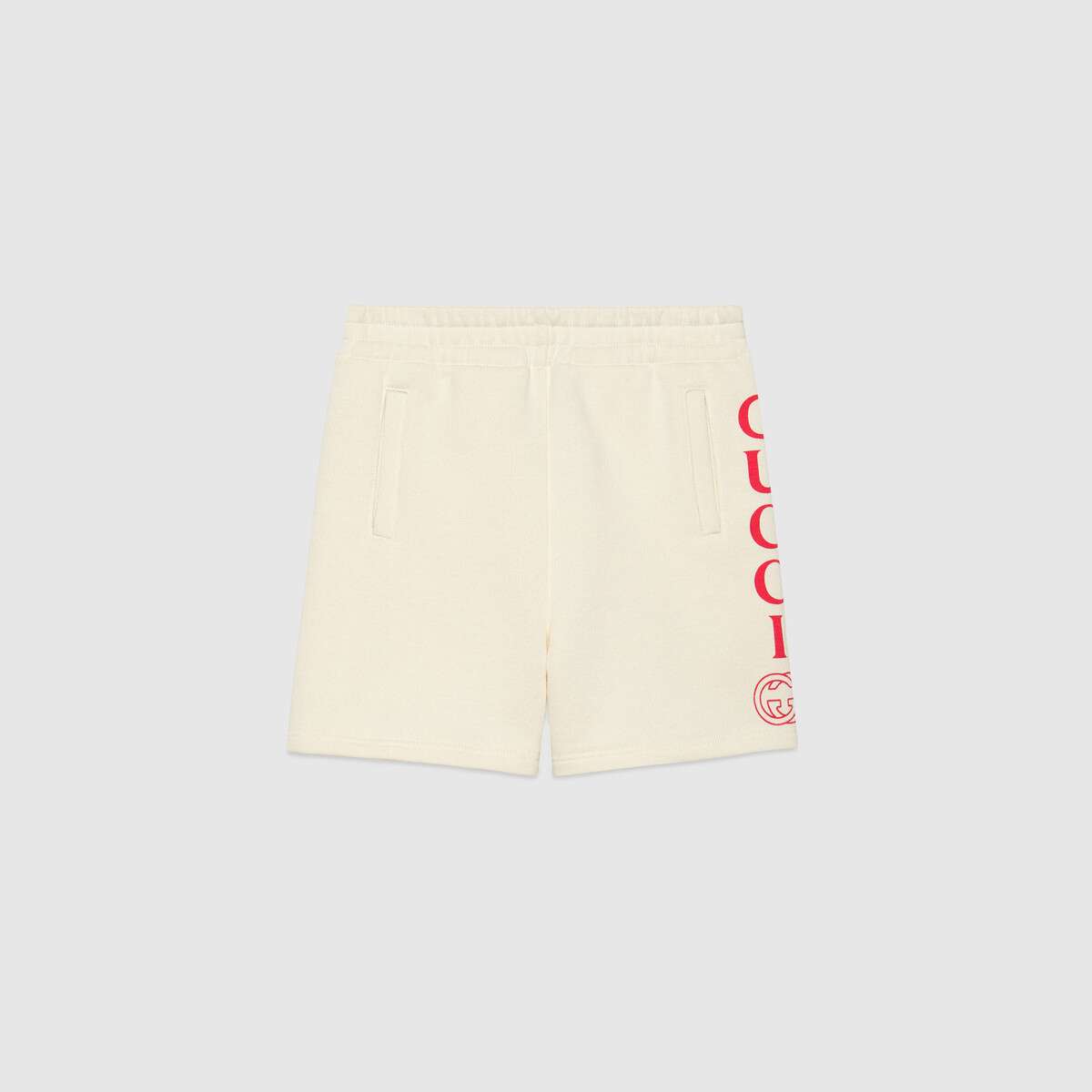 Boys White Cotton Shorts