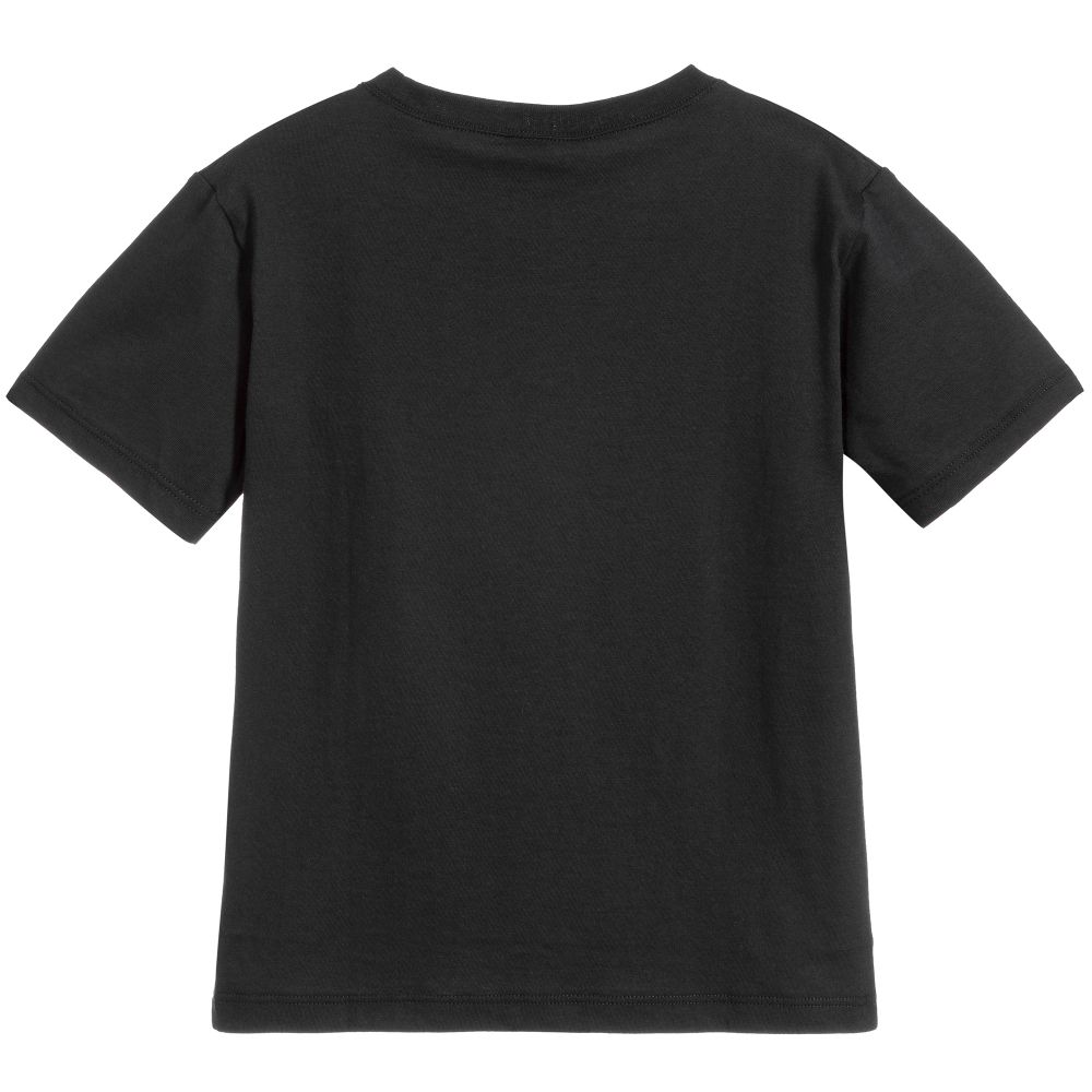 Boys Dark Grey Cotton T-shirt
