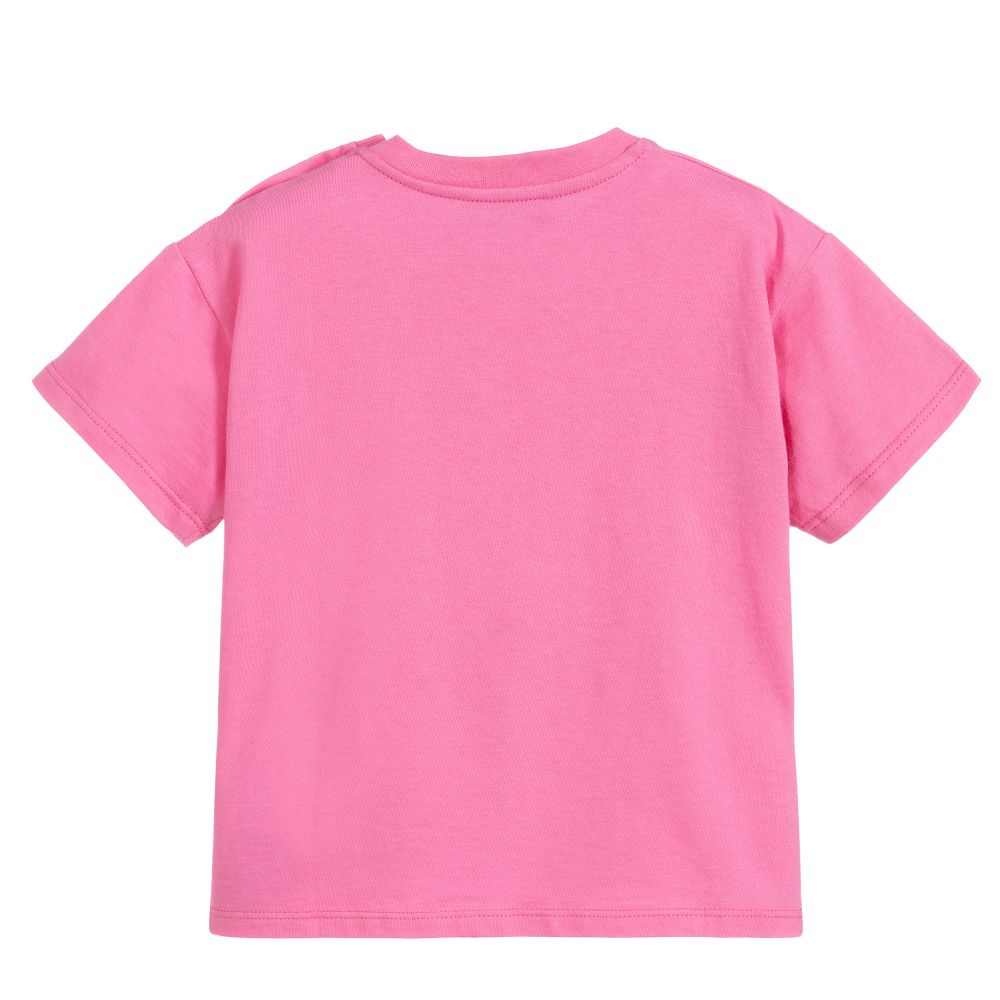 Baby Girls Pink Logo Cotton T-shirt