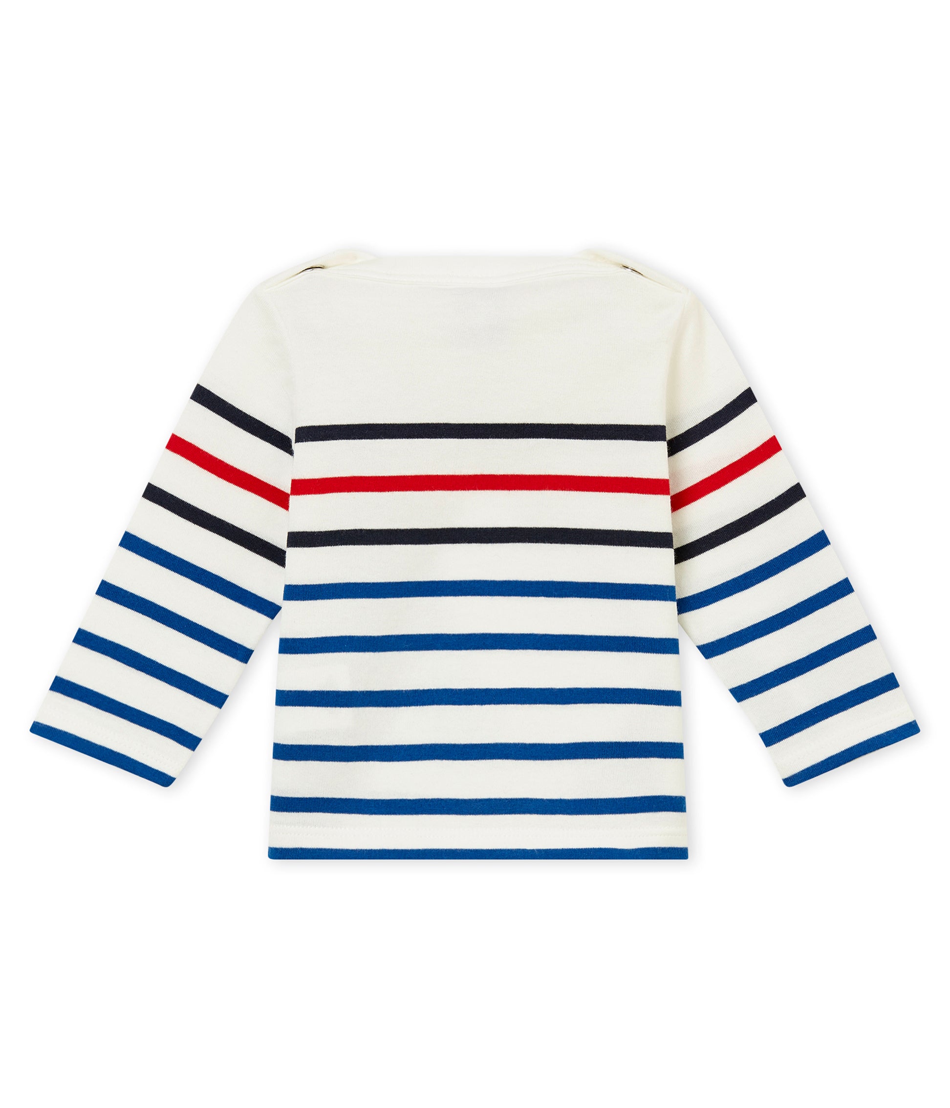 Baby Boys White & Blue Stripes T-shirt