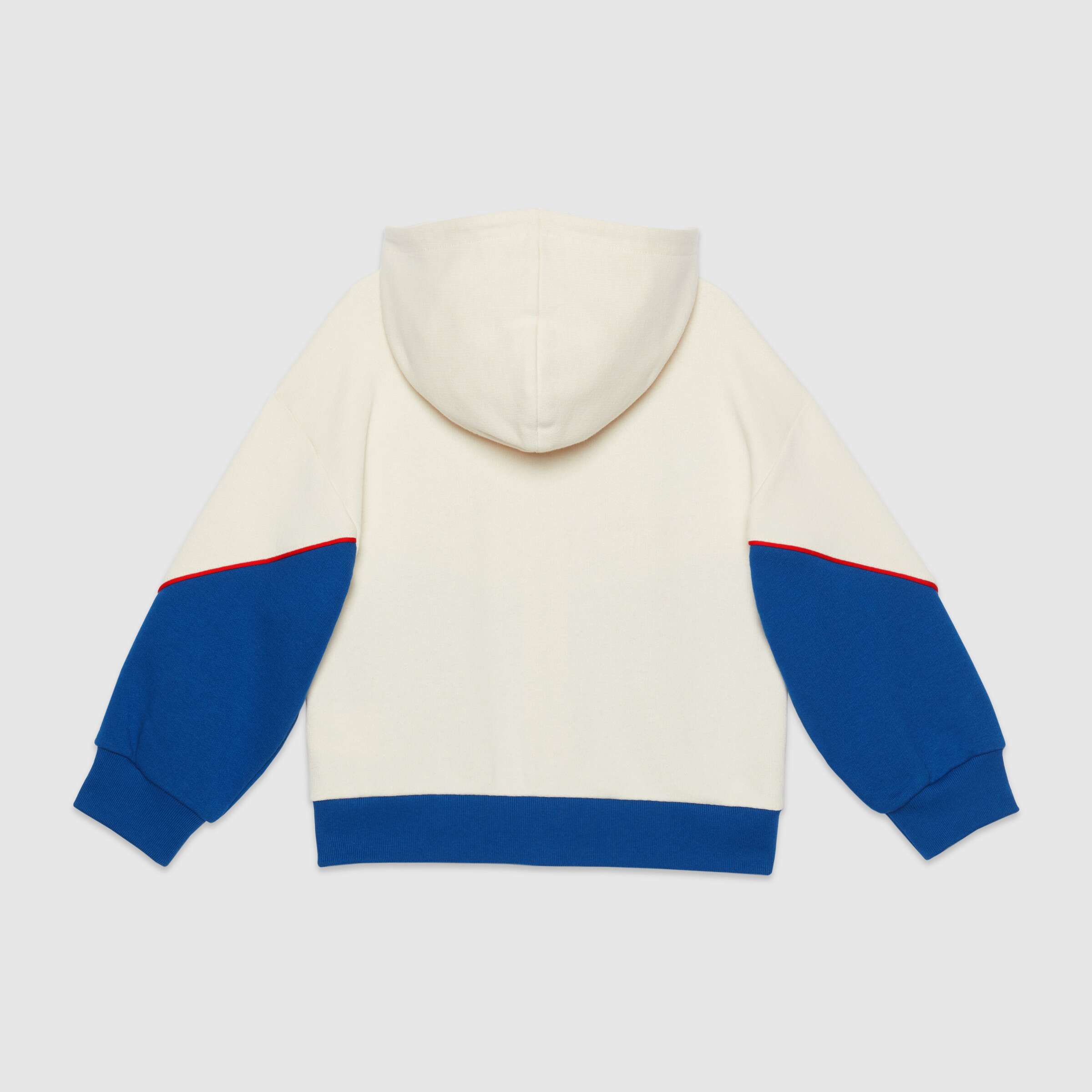 Boys White & Blue Logo Zip-up Top