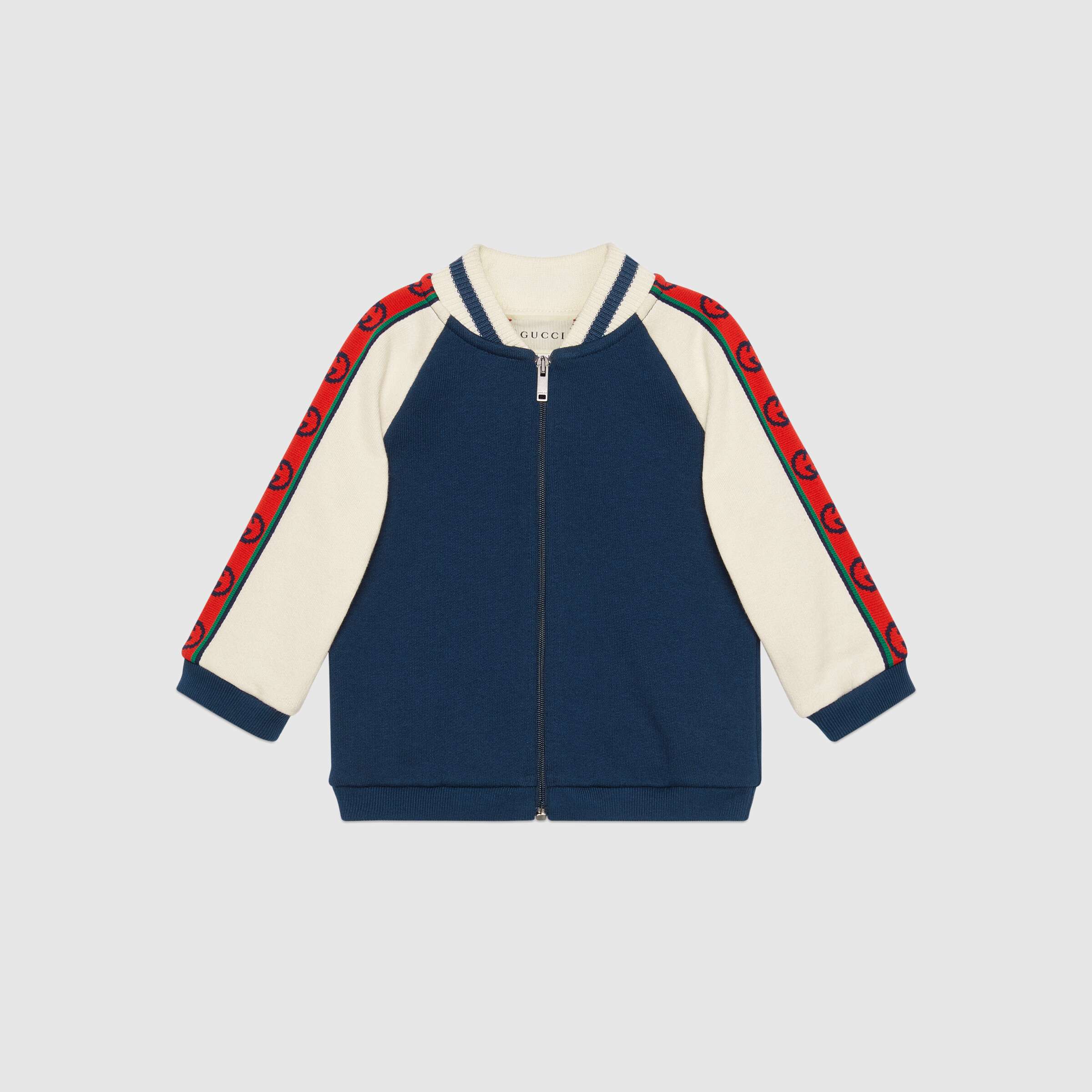 Baby Boys Blue Logo Zip-up Top