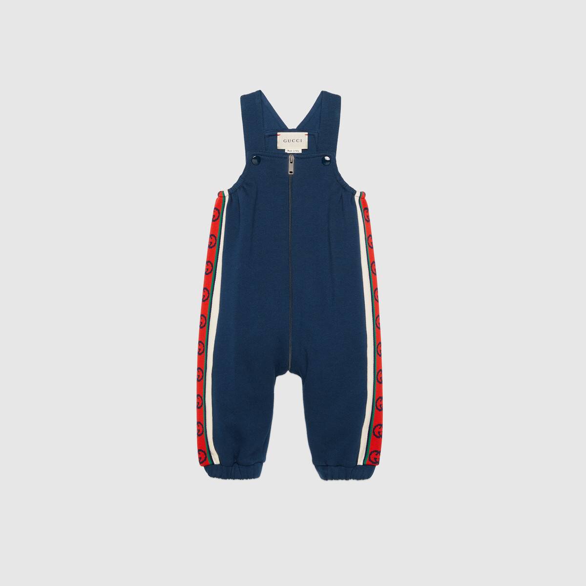 Baby Boys Navy Blue GG Cotton Trousers