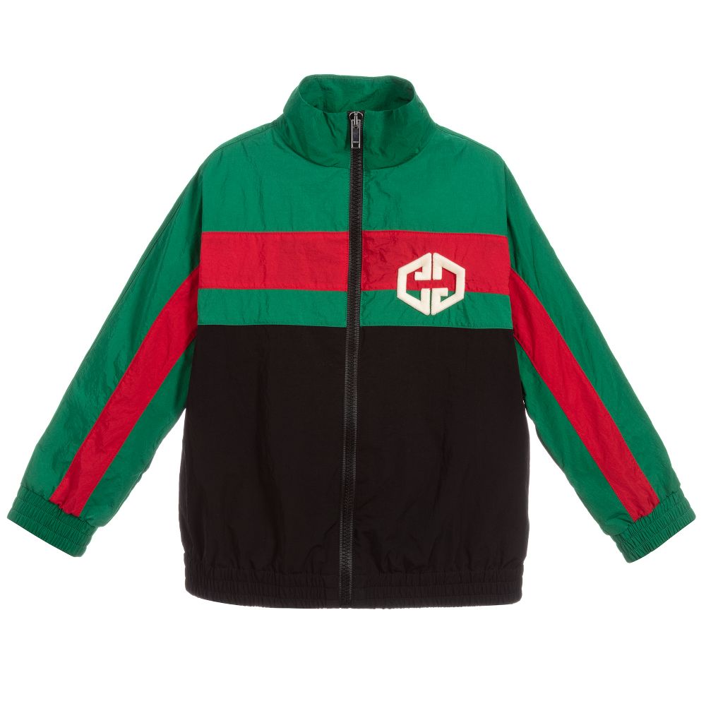 Boys Black & Green Jacket