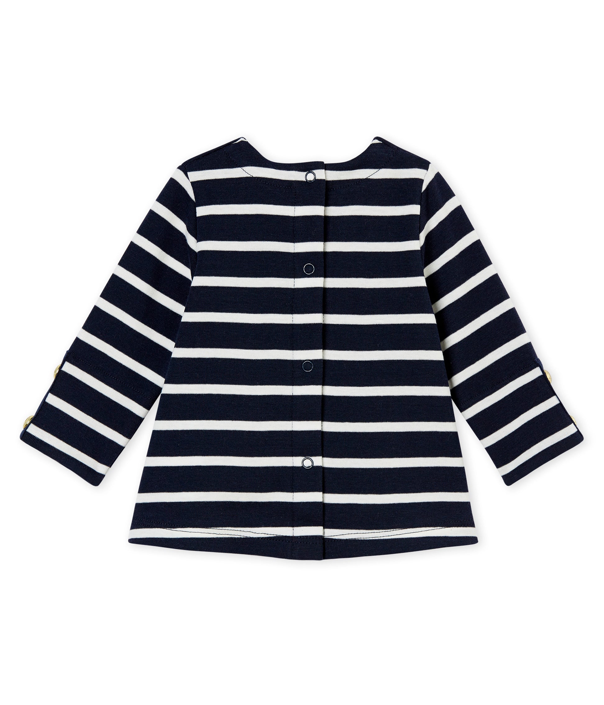 Baby Girls Black & White Stripes T-shirt