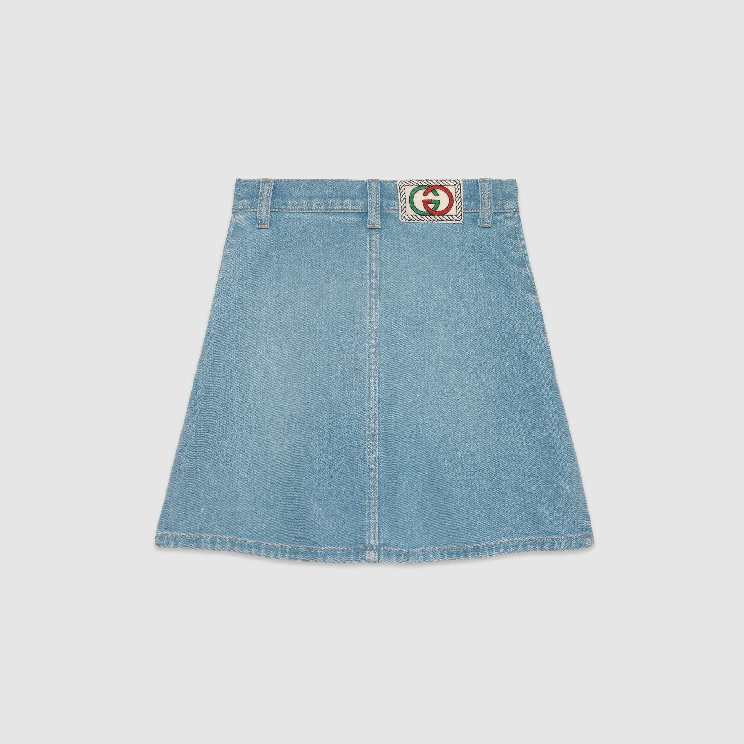Girls Blue Denim Skirt