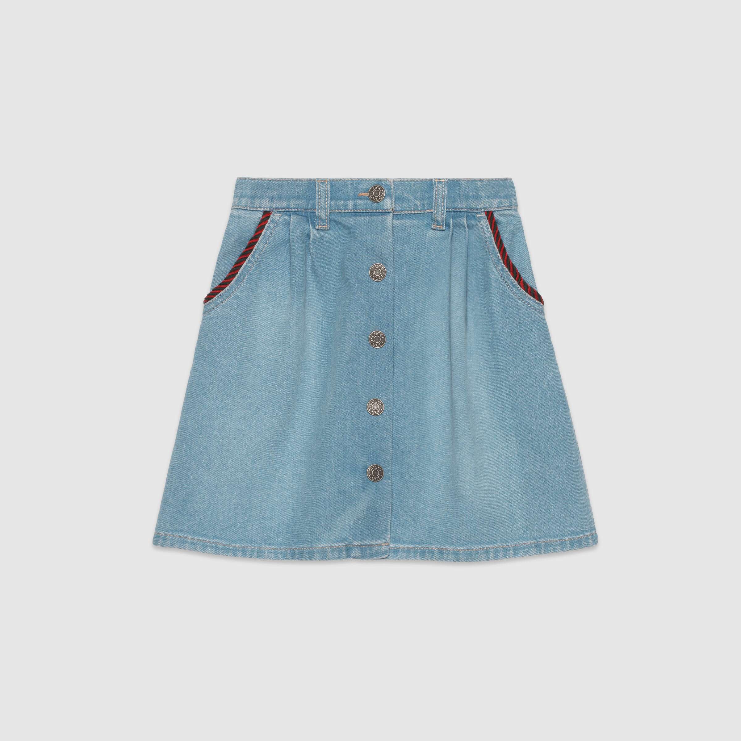 Girls Blue Denim Skirt