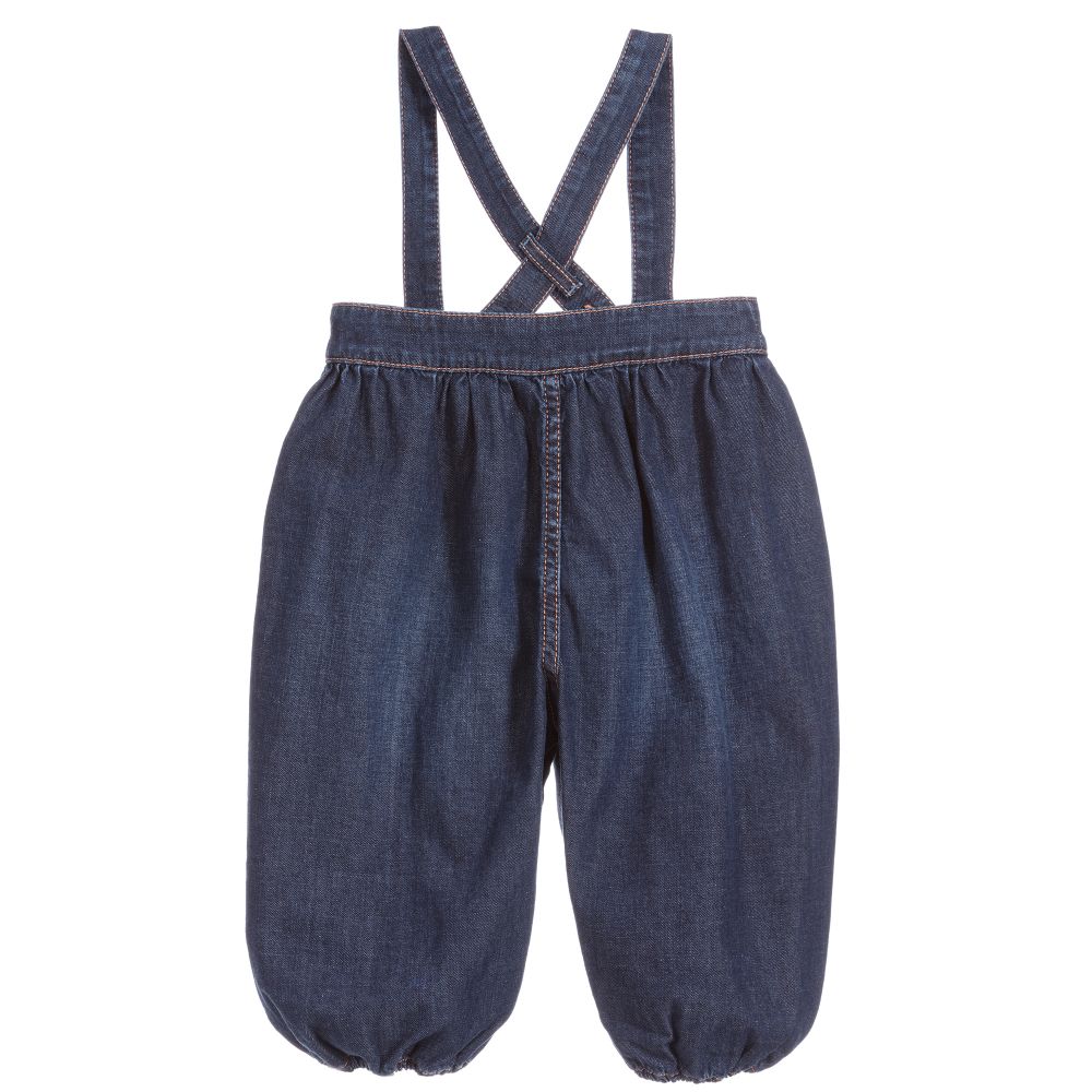 Baby Girls Blue Denim Trousers