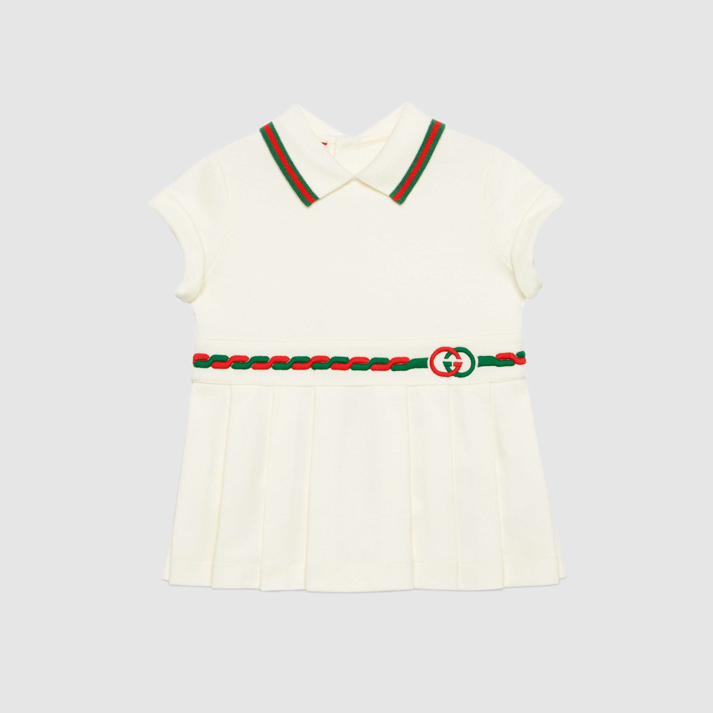 Baby Girls Ivory Logo Cotton Dress
