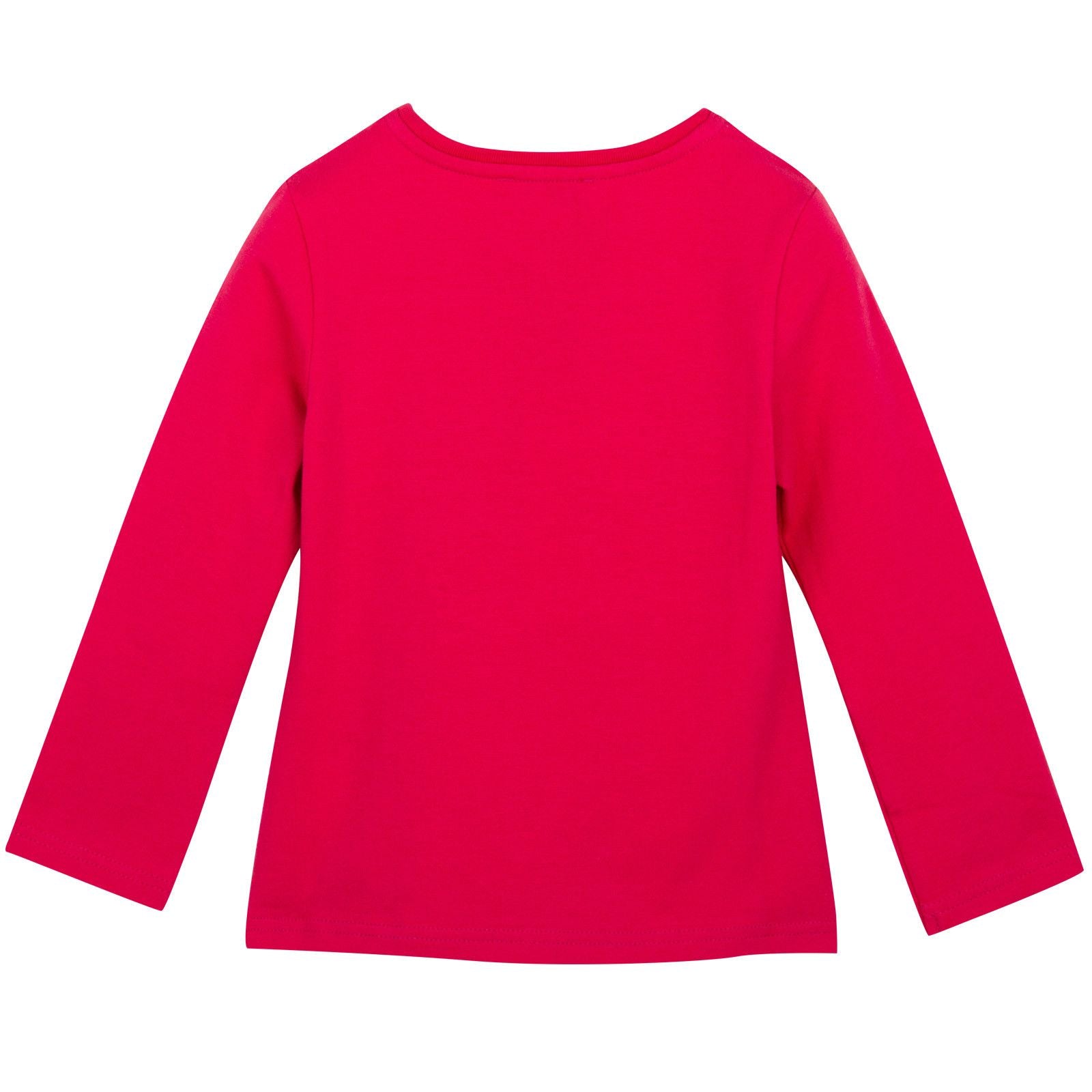 Girls Bright Red Tiger Embroidered T-Shirt - CÉMAROSE | Children's Fashion Store - 3