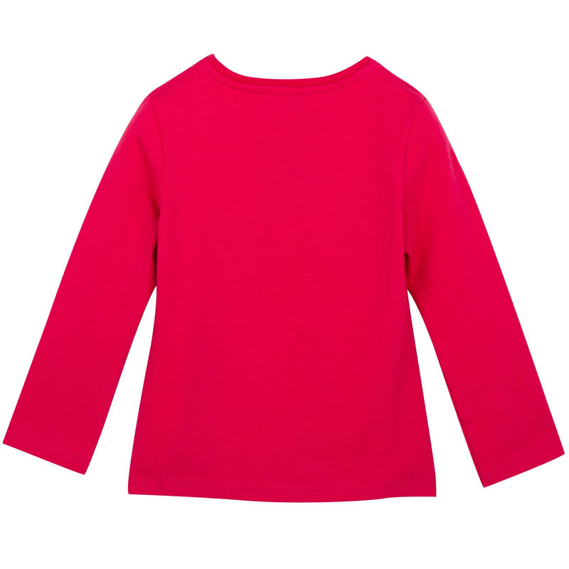 Girls Bright Red Tiger Embroidered T-Shirt - CÉMAROSE | Children's Fashion Store - 3