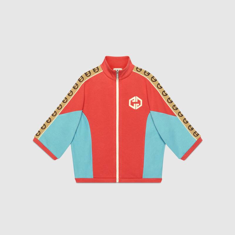 Girls Red Zip-up Cotton Sweatshirt