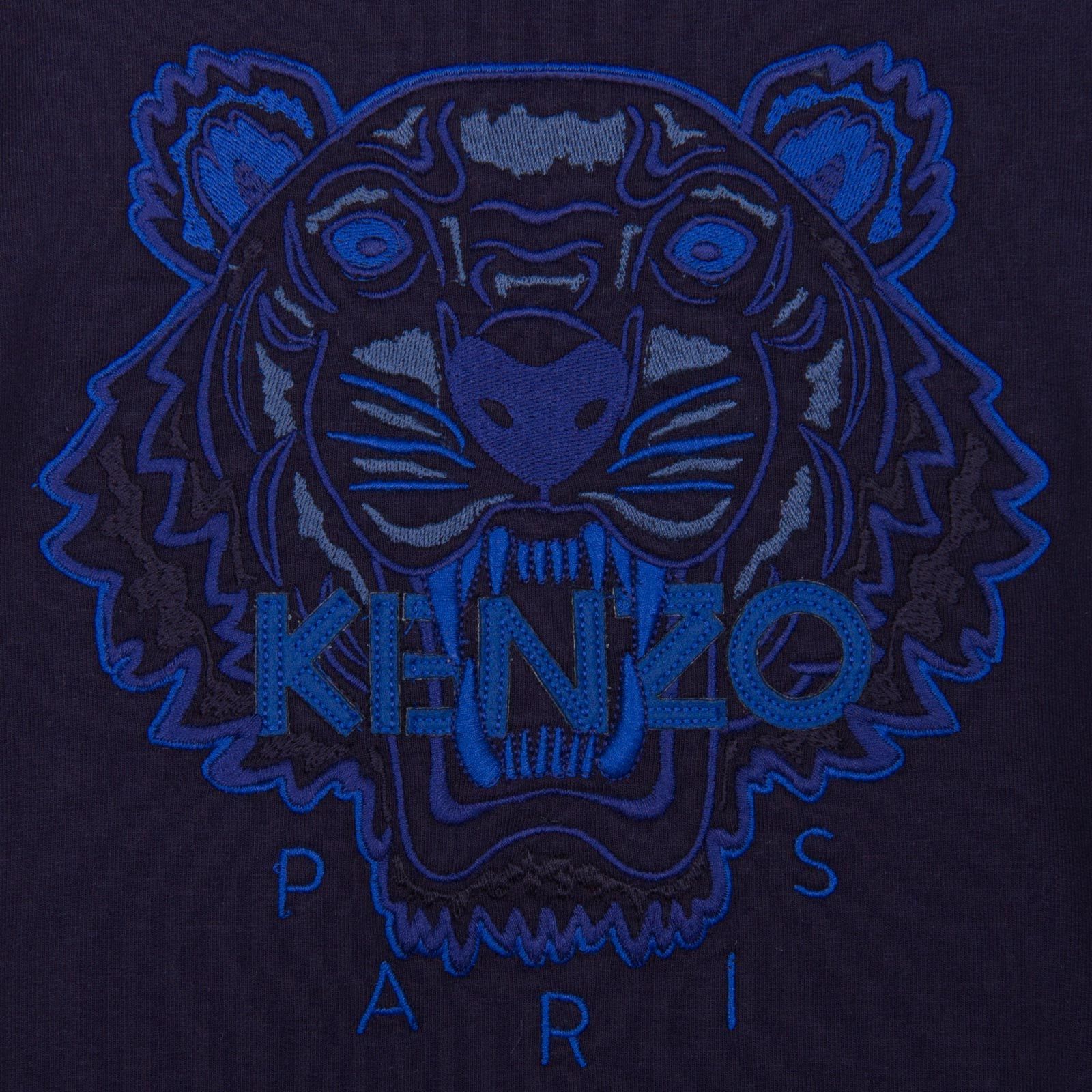Boys Navy Blue Tiger Embroidered Sweatshirt - CÉMAROSE | Children's Fashion Store - 3
