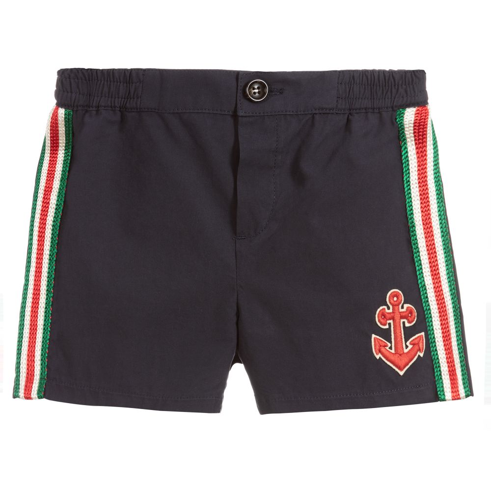 Baby Boys Blue Cotton Shorts