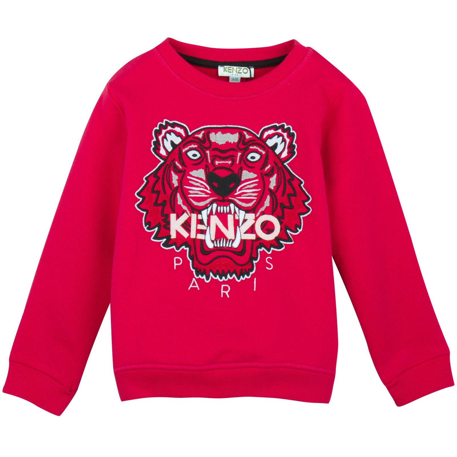 Boys Red Tiger Embroidered Sweatshirt - CÉMAROSE | Children's Fashion Store - 1