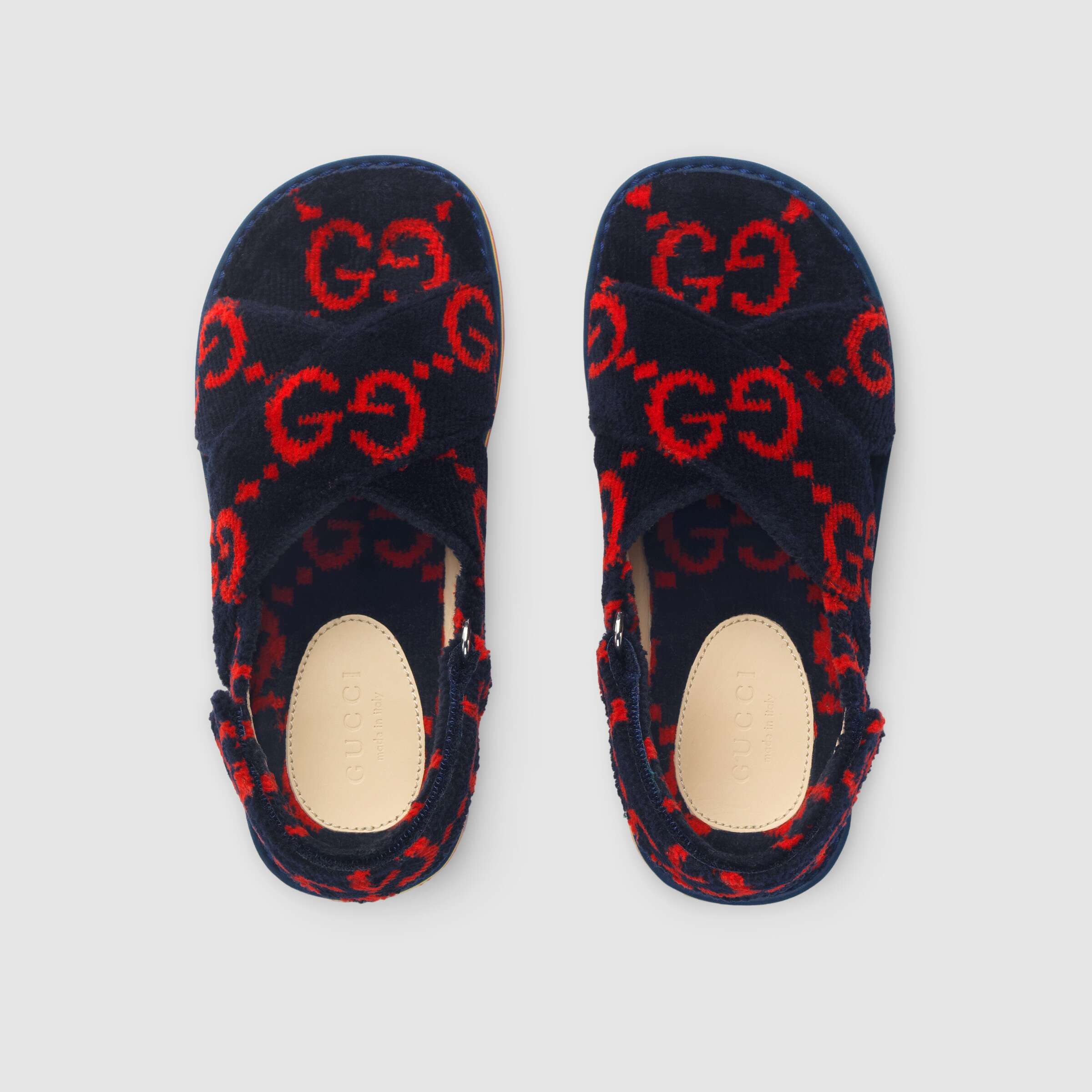 Girls Red & Blue Logo Sandals