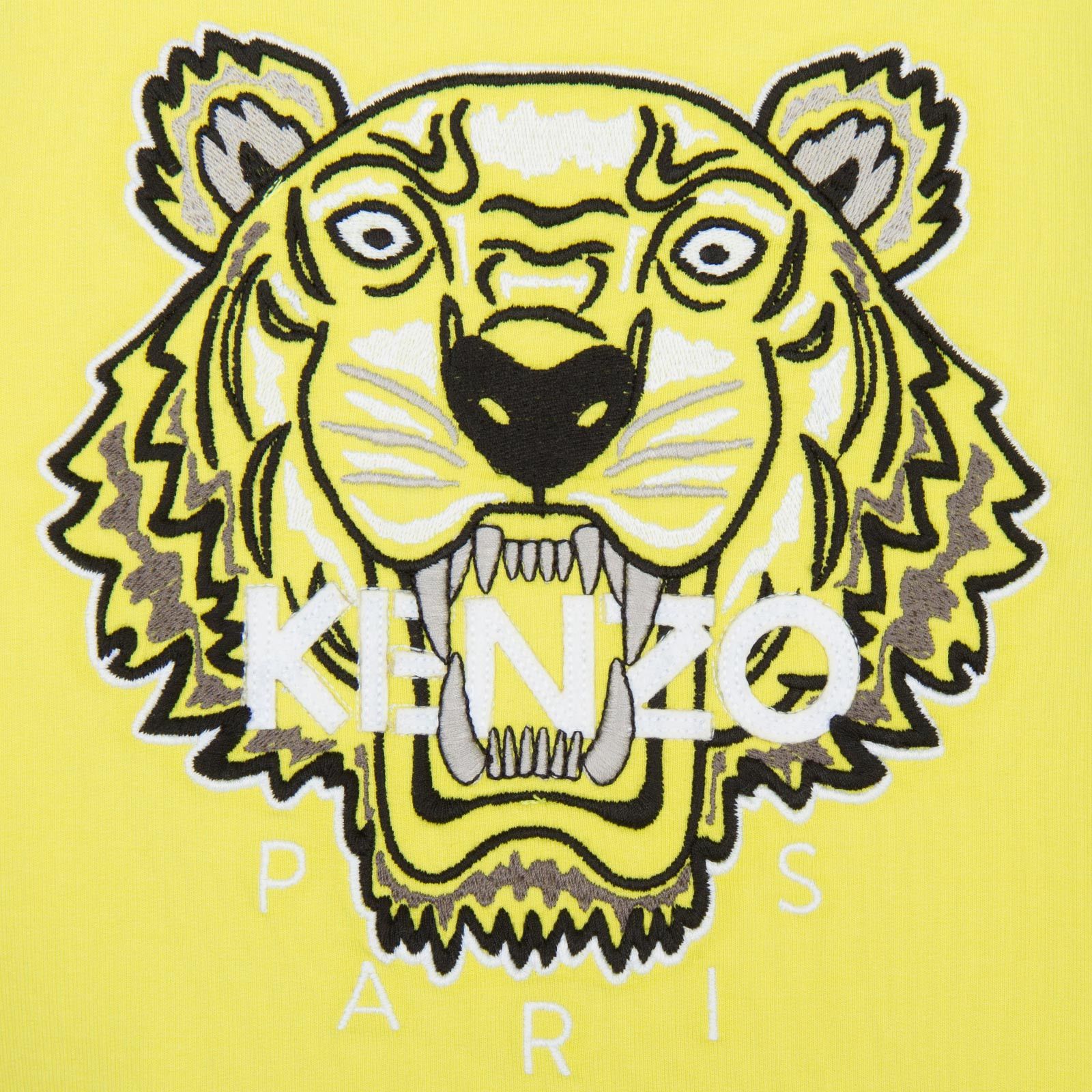 Boys Lime Green Tiger Embroidered Sweatshirt - CÉMAROSE | Children's Fashion Store - 3