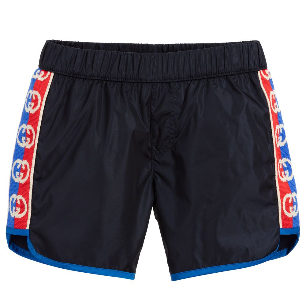 Baby Boys Navy Blue Logo Swim Shorts