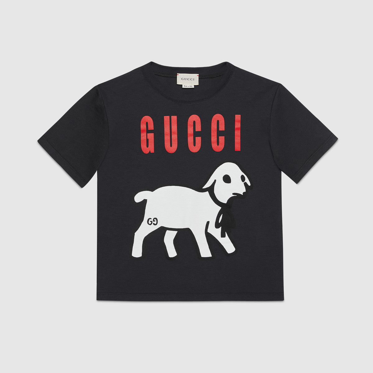 Girls Dark Grey Logo Cotton T-shirt
