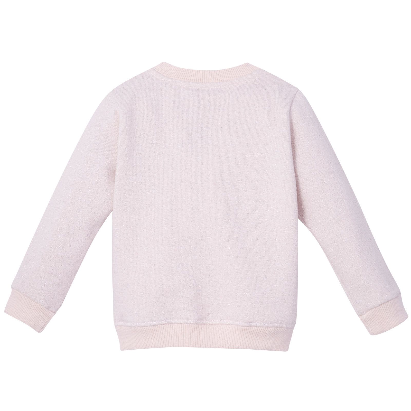 Girls Pink Shimmer Tiger Embroidered Sweatshirt - CÉMAROSE | Children's Fashion Store - 2
