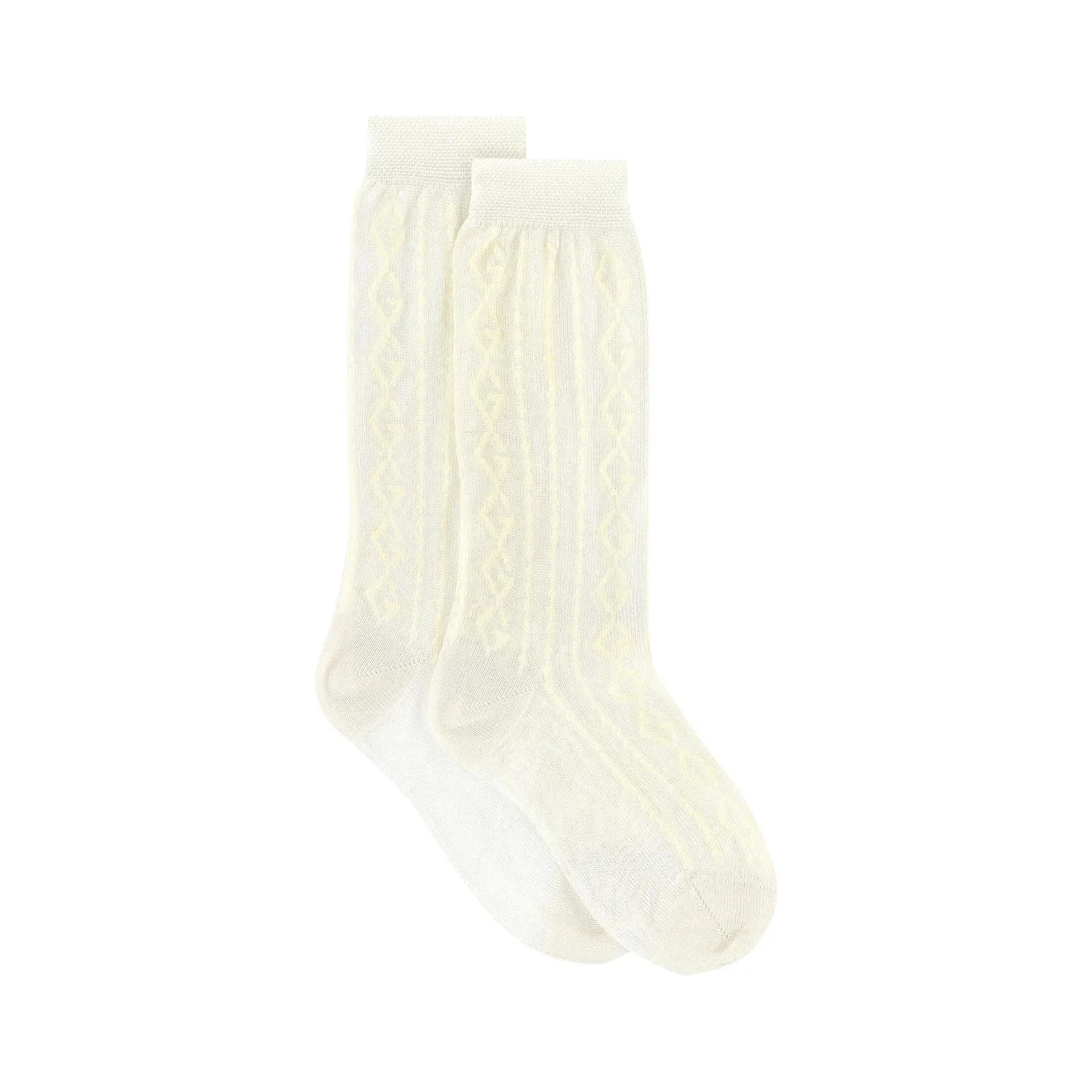 Girls Ivory Cotton Socks