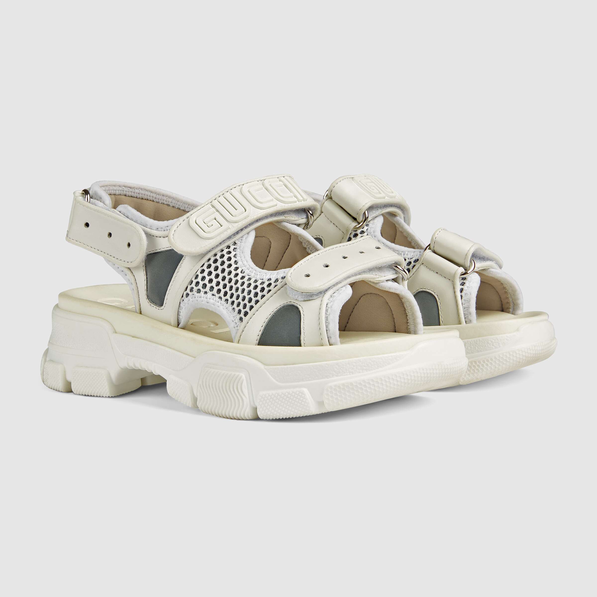 Boys & Girls White Leather Sandals