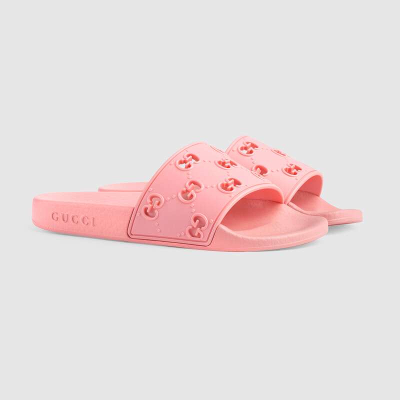 Girls Pink GG Logo Sandals