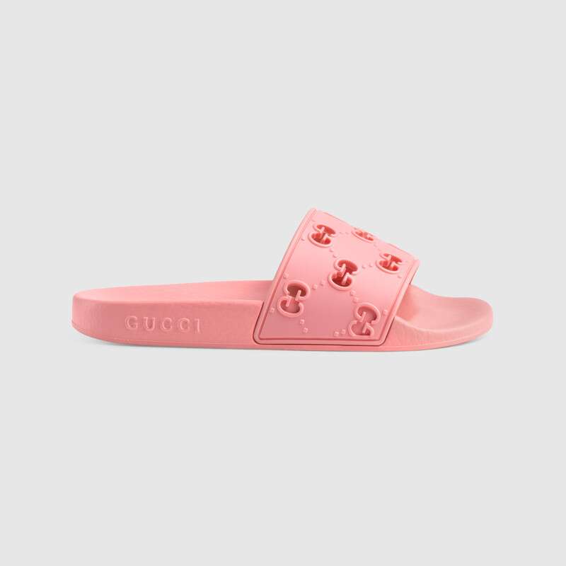 Girls Pink GG Logo Sandals